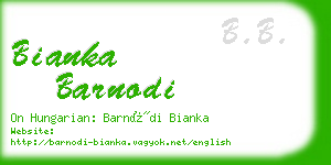 bianka barnodi business card